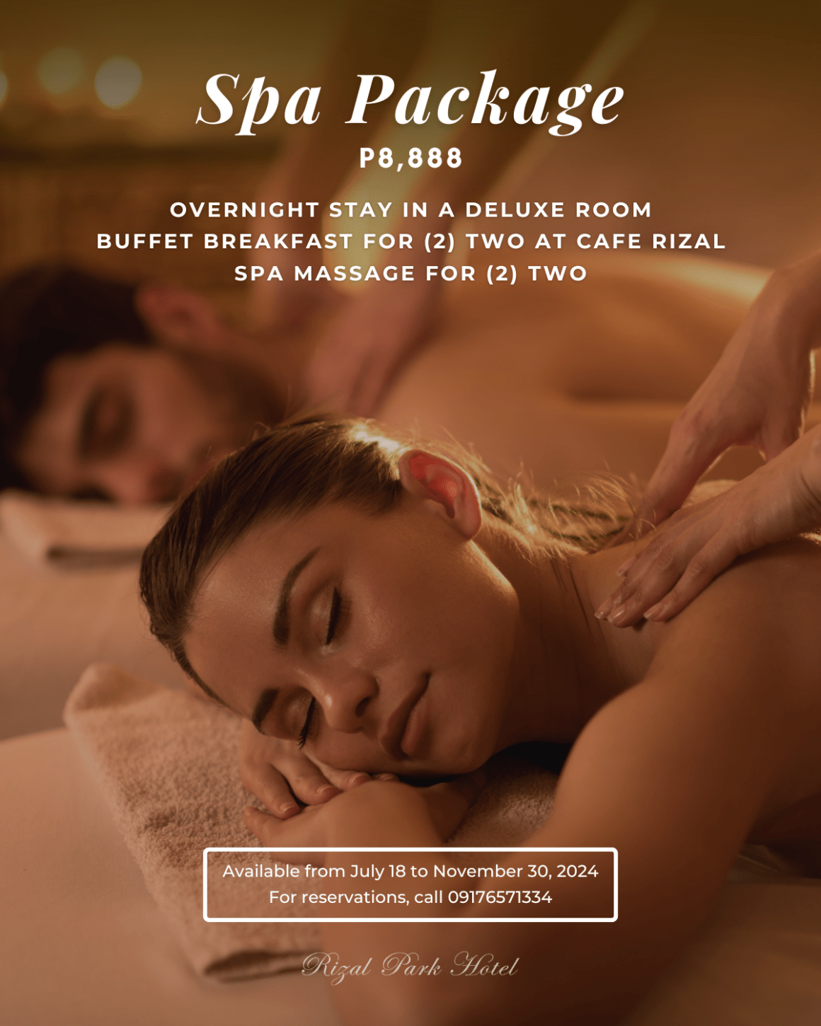 Rizal Park Hotel’s Spa Package